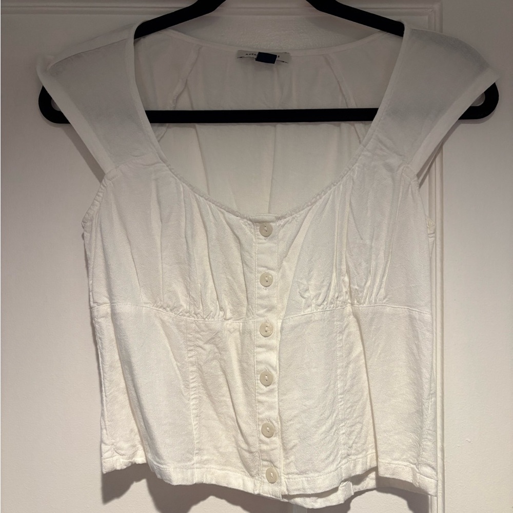 Button-Up Babydoll Blouse